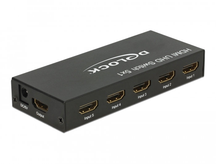 Delock HDMI UHD Switch 5 x HDMI in > 1 x HDMI out 4K #3 