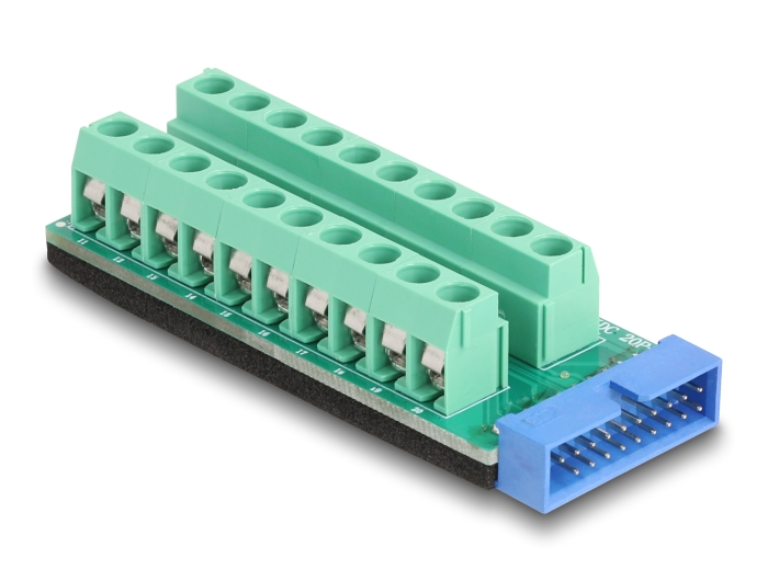 Delock USB Pfostenstecker zu Terminalblock Adapter 20 Pin #1 