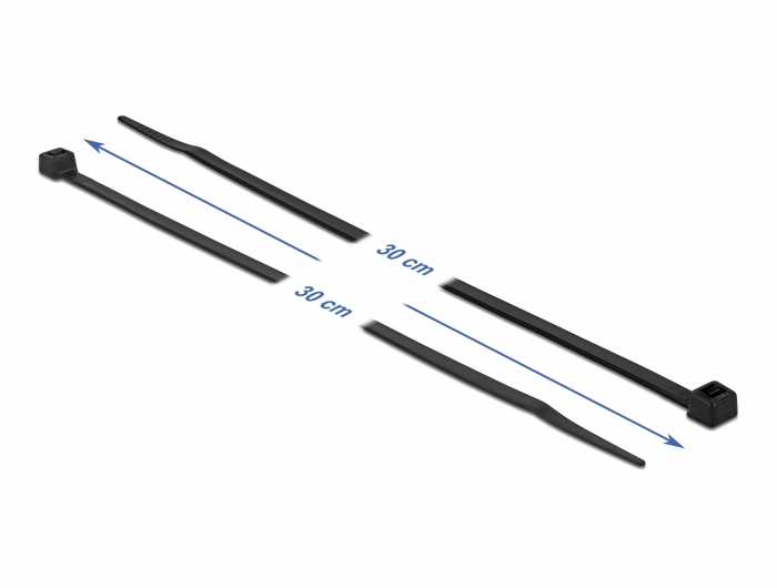 Delock Kabelbinder mit hoher Zugfestigkeit L 300 x B 4,8 mm schwarz 100 Stück #2 