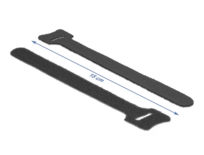 Delock Klett-Kabelbinder L 150 mm x B 12 mm 10 Stück schwarz #2 