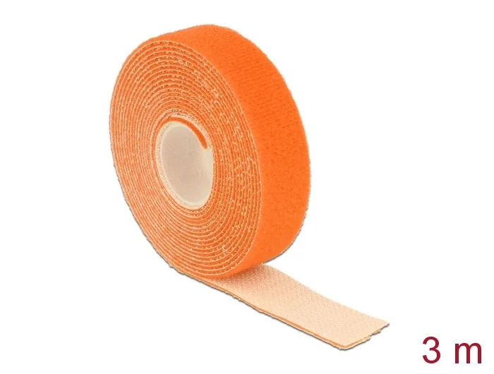 Delock Klettband auf Rolle L 3 m x B 20 mm orange #1 