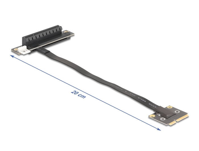 Delock Adapter Mini PCIe Stecker zu PCIe 3.0 x8 Slot 90° gewinkelt mit Kabel 20 cm #2 