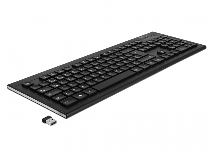 Delock USB Tastatur 2,4 GHz kabellos schwarz (Water-Drop ) #1 