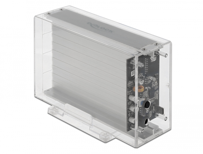 Delock Externes Dual Gehäuse für 2 x 3.5″ SATA HDD mit USB Type-C™ Buchse transparent - werkzeugfrei #1 