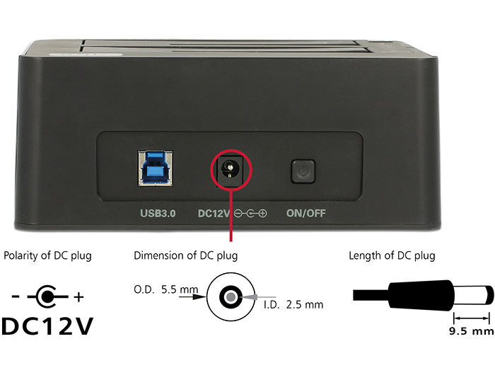 Delock USB 5 Gbps Dual Dockingstation für 2 x SATA HDD / SSD mit Klon Funktion #2 