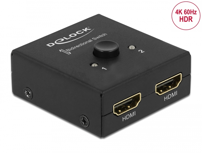 Delock HDMI 2 - 1 Umschalter bidirektional 4K 60 Hz kompakt #1 
