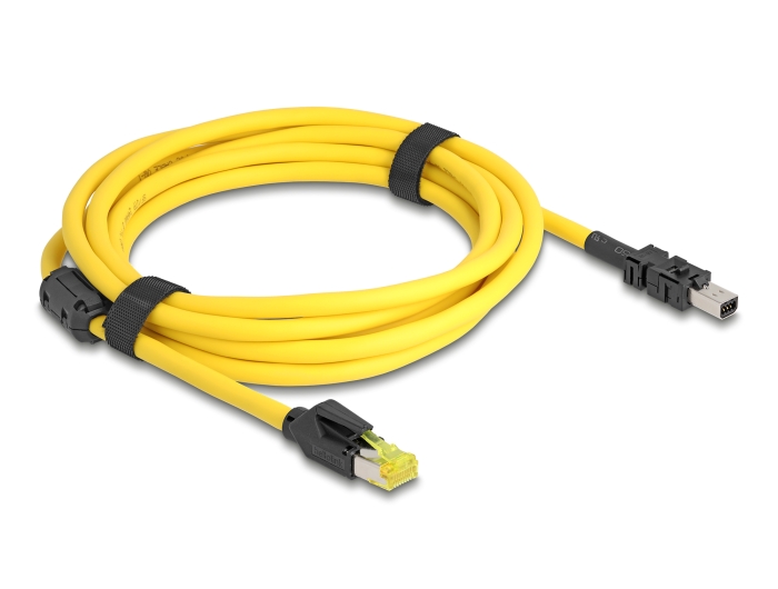 Delock Kabel RJ45 Stecker Cat.6 zu Mini I/O 8 Pin D-Form Typ 2 Stecker 3 m gelb #2 