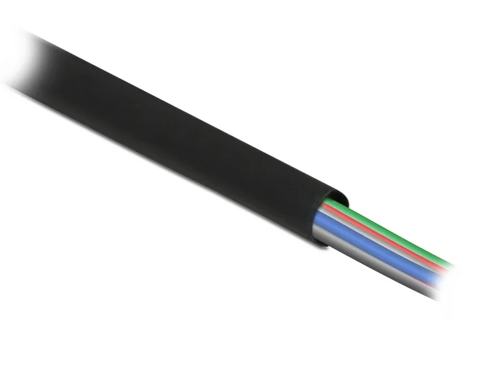 Delock Schrumpfschlauch 1 m x 12 mm Schrumpfungsrate 2:1 schwarz #2 