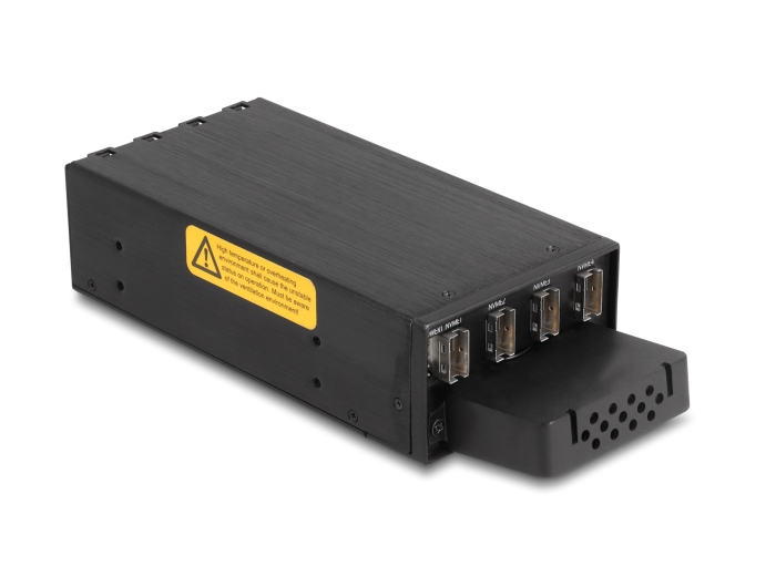 Delock Slim Bay Wechselrahmen für 4 x M.2 NVMe SSD mit Slim SAS SFF-8654 Anschluss #2 