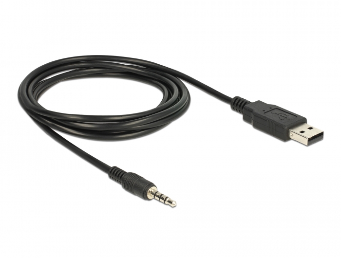 Delock Konverter USB 2.0 Typ-A Stecker zu Seriell TTL 3,5 mm 4 Pin Klinke 1,8 m (5 V) #2 