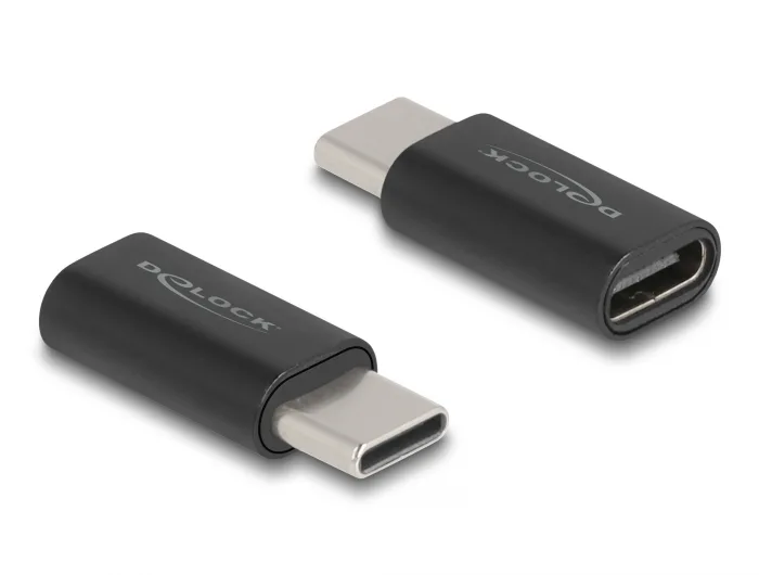 Delock Adapter SuperSpeed USB 10 Gbps (USB 3.2 Gen 2) USB Type-C™ Stecker zu Buchse Portschoner schwarz #1 