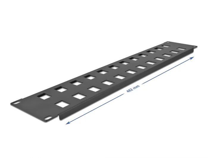 Delock 19″ Keystone Patchpanel 24 Port 2 HE schwarz #2 