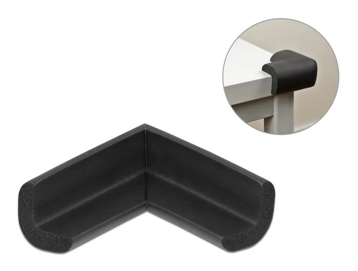 Schwarz Delock Schaumstoff Kantenschutz Selbstklebend 56 X 56 X 22 Mm