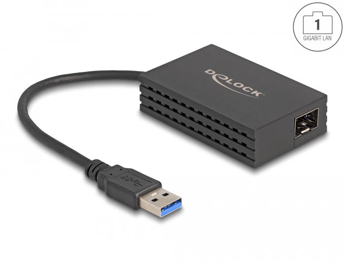 Delock USB Typ-A Netzwerk Adapter Gigabit LAN 1 x SFP #1 