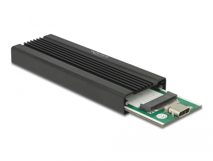 Delock Externes Gehäuse für M.2 NVMe PCIe SSD mit SuperSpeed USB 10 Gbps (USB 3.2 Gen 2) USB Type-C™ Buchse #2 
