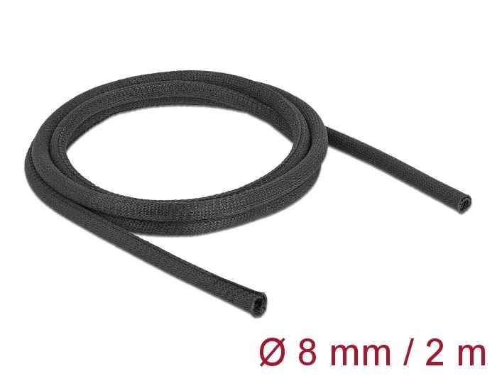 Delock Gewebeschlauch selbstschließend hitzebeständig 2 m x 8 mm schwarz #1 