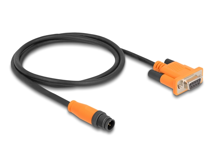 Delock M12 CAN Bus Kabel A-kodiert 5 Pin Stecker zu D-Sub 9 Buchse 1 m #2 