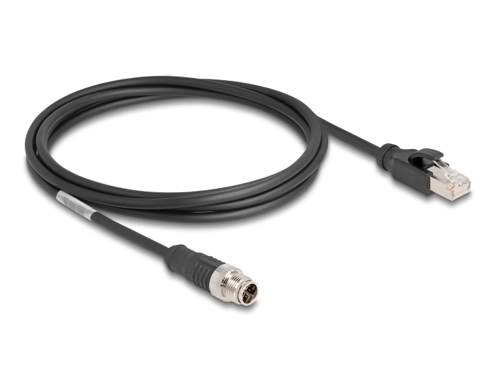 Delock M12 Kabel X-kodiert 8 Pin Stecker zu RJ45 Stecker PVC 2 m #2 