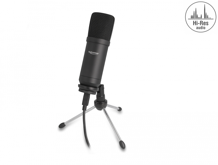 Delock Professionelles USB Kondensator Mikrofon 24 Bit / 192 kHz für PC und Notebook #1 