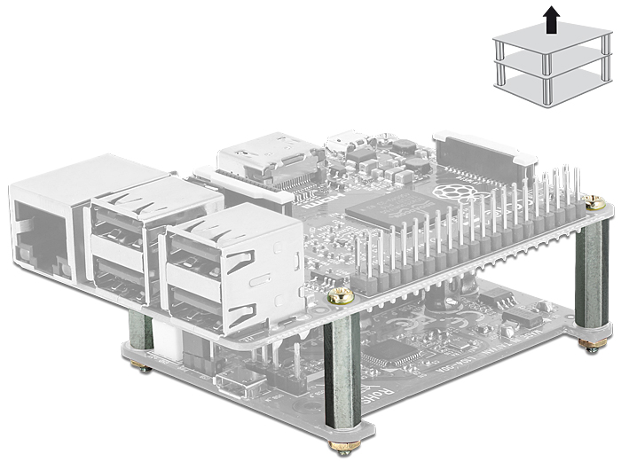 Delock Montagezubehör für Raspberry Pi #2 