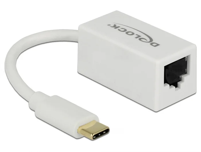 Delock USB Type-C™ Netzwerk Adapter Gigabit LAN 1 x RJ45 kompakt weiß #1 