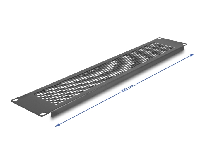 Delock 19″ Blindpanel mit runden Löchern 2 HE schwarz #2 