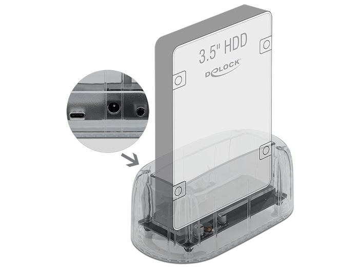 Delock USB Type-C™ Dockingstation für 1 x SATA HDD / SSD transparent #4 
