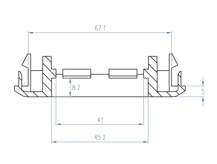 Delock Easy 45 Modulträger für Geräteeinbaukanal 85 x 80 mm #2 