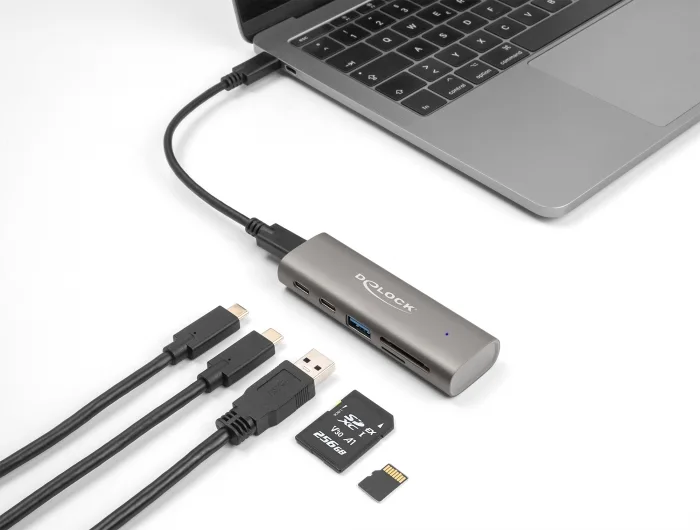 Delock 3 Port USB 10 Gbps Hub inklusive SD und Micro SD Card Reader mit USB Type-C™ Anschluss #4 
