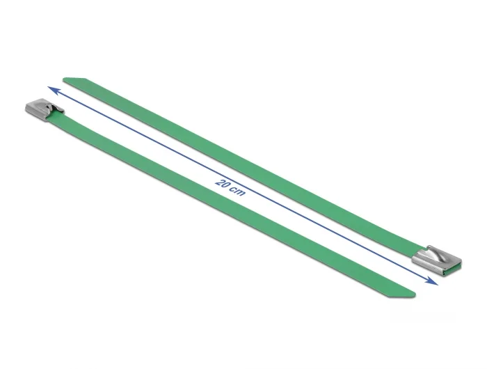 Delock Edelstahlkabelbinder L 200 x B 7,9 mm grün 10 Stück #2 