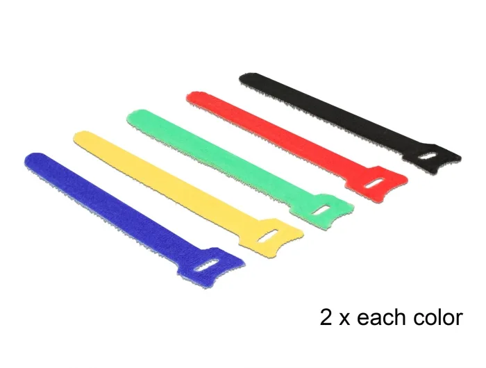 Delock Klett-Kabelbinder farbig L 150 x B 12 mm 10 Stück #1 