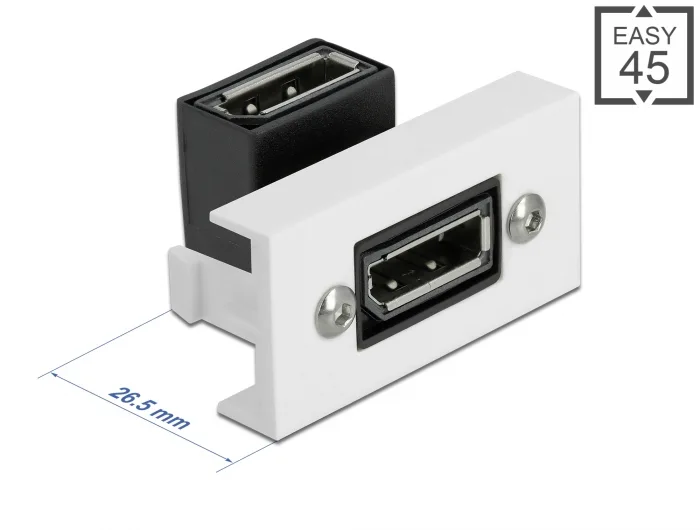 Delock Easy 45 DisplayPort Modul gewinkelt 90° 22,5 x 45 mm #1 