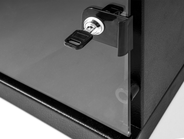 Delock 10″ Netzwerkschrank 6 HE mit Glastür zur Stand- oder Wandmontage, 240 mm Tiefe, Traglast 30 kg, 330 x 312 x 300 mm, schwarz #5 