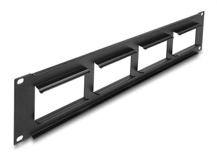 Delock Easy 45 19″ Patchpanel Ausschnitt 4 x 90,5 x 45,2 mm, 2 HE, schwarz #4 