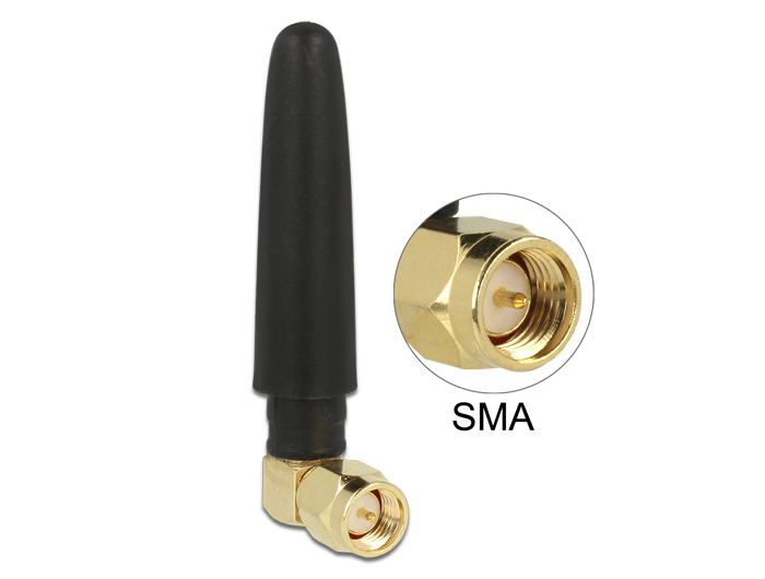 Delock ISM 433 MHz Antenne SMA 1 dBi omnidirektional flexibel schwarz #1 