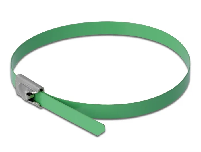 Delock Edelstahlkabelbinder L 500 x B 4,6 mm grün 10 Stück #2 