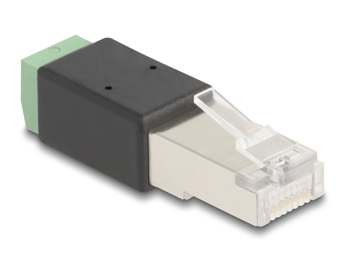 Delock RJ45 Stecker zu Terminalblock Adapter 2 Pin #1 