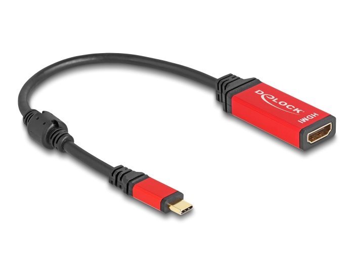 Delock USB Type-C™ zu HDMI Adapter (DP Alt Mode) 8K 60 Hz mit HDR Funktion rot #2 