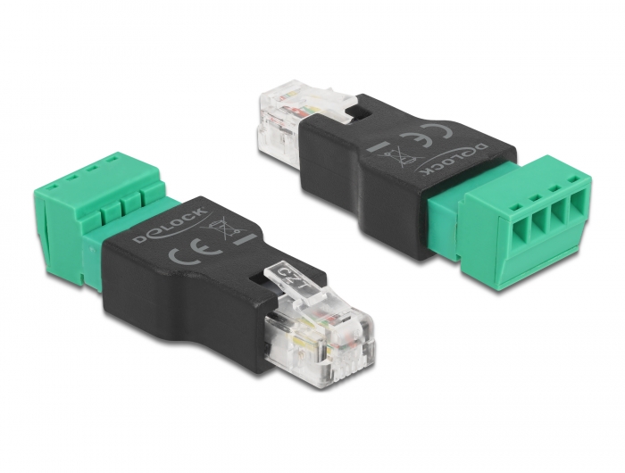 Delock Adapter RJ11/14 Stecker zu Terminalblock 4 Pin 2-teilig #1 