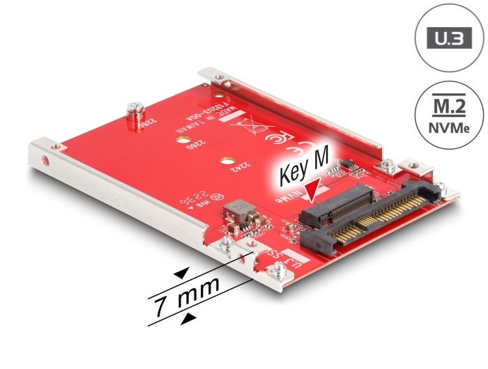 Delock 2.5″ Konverter U.3 SFF-8639 zu M.2 NVMe Key M - 7 mm #1 
