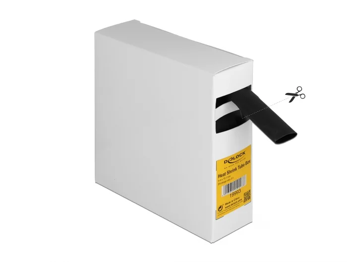 Delock Schrumpfschlauch Box, mit Innenkleber, Schrumpfungsrate 3:1, 5 m x 19,1 mm schwarz #2 