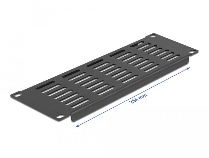 Delock 10″ Netzwerkschrank Panel mit Lüftungsschlitzen horizontal 2 HE schwarz #2 