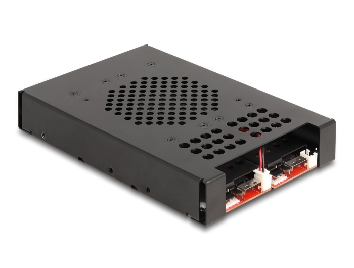 Delock 3.5″ Wechselrahmen für 2 x M.2 NVMe SSD mit Slim SAS SFF-8654 Anschluss #3 
