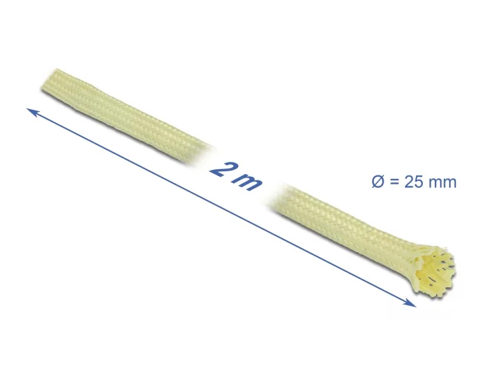 Delock Geflechtschlauch aus Aramid Fasern 2 m x 25 mm #2 