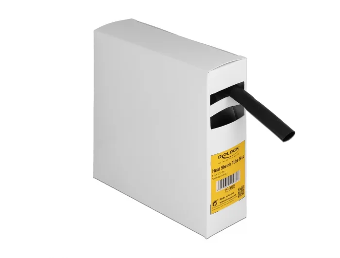 Delock Schrumpfschlauch Box, mit Innenkleber, Schrumpfungsrate 3:1, 5 m x 12,7 mm schwarz #1 