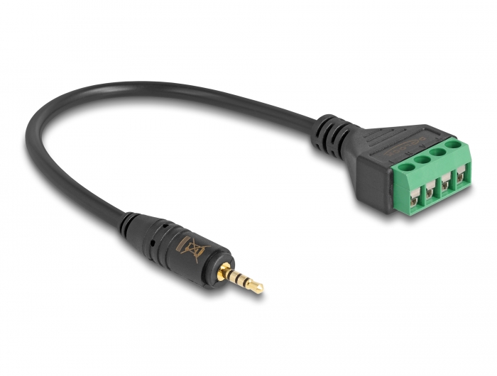 Delock Kabel Klinkenstecker 2,5 mm 4 Pin zu Terminalblock Adapter 20 cm #2 