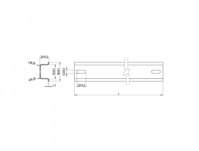 Delock Hutschiene 35 x 15 mm (100 cm) Aluminium #3 