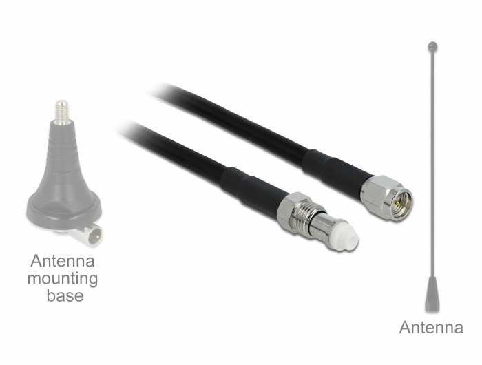 Delock Antennenkabel FME Buchse > SMA Stecker RG-58 7,5 m #2 