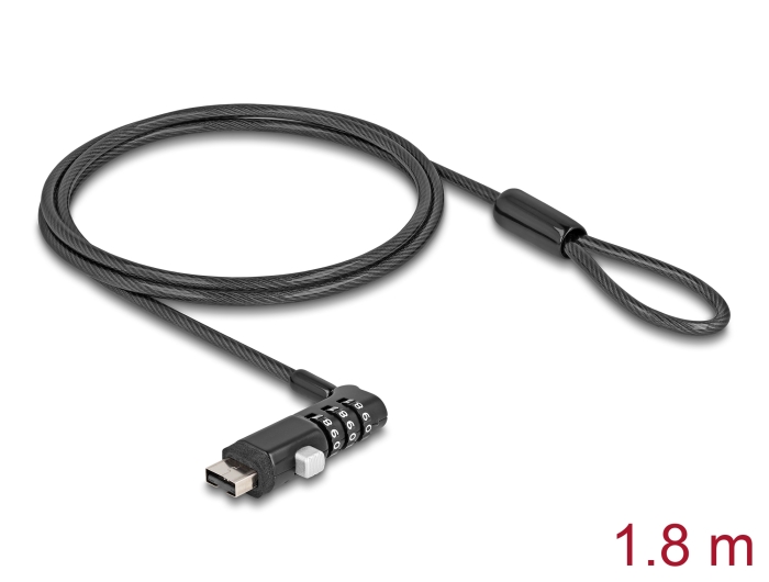 Navilock Notebook Sicherungskabel für USB Typ-A Buchse mit Zahlenschloss #1 
