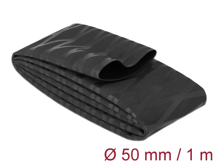 Delock Schrumpfschlauch X-Muster rutschfest 1 m x 50 mm schwarz #1 